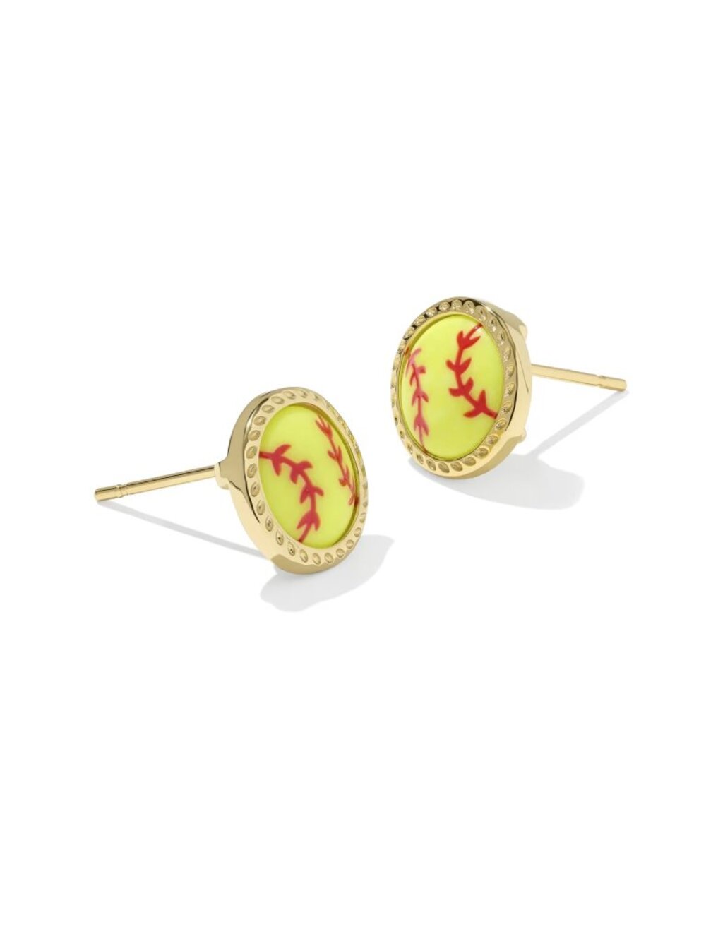 Softball Gold Stud Earrings